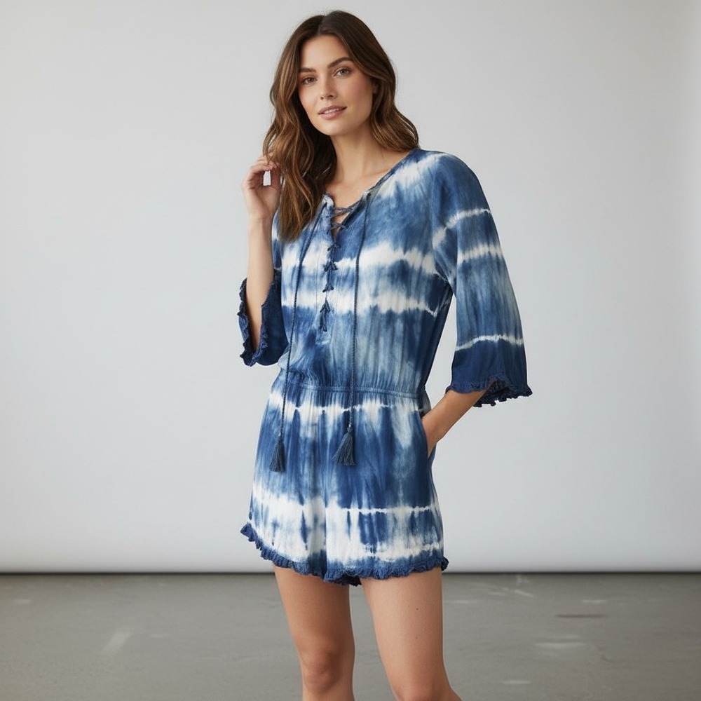 American Eagle Outfitter XS/TP Blue Tie Dye Jumper